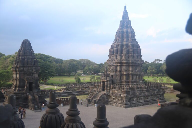Vue sur Prambanan Temple à Java